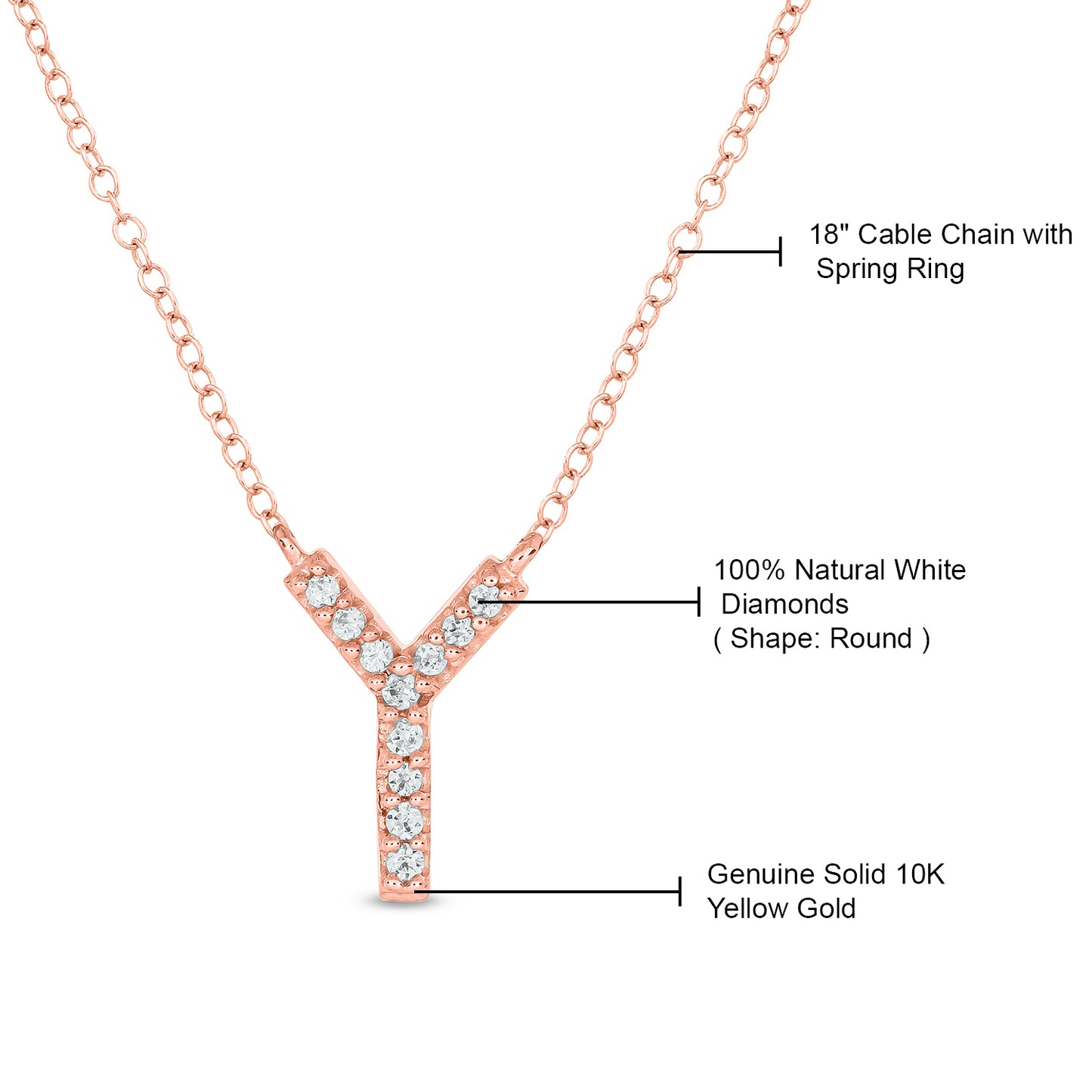 10K Gold Classic Initial Pendants