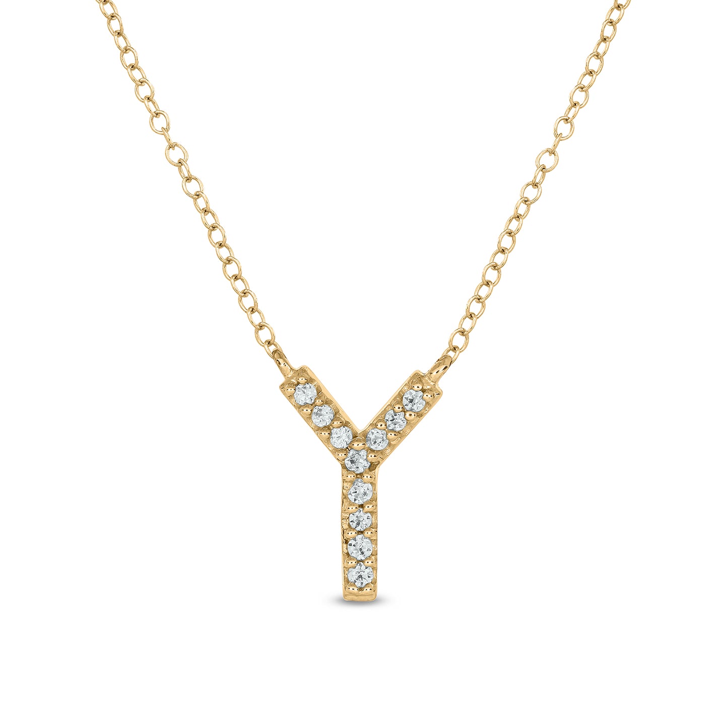10K Gold Classic Initial Pendants