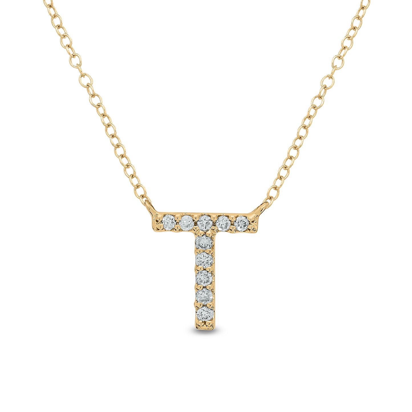 10K Gold Classic Initial Pendants