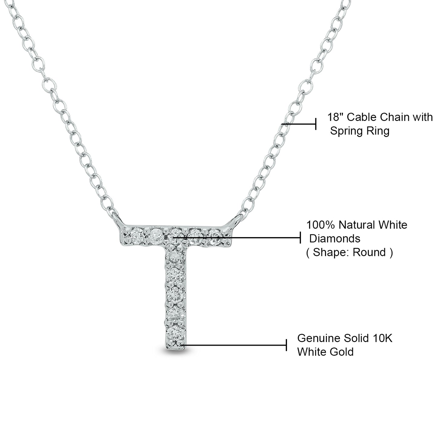 10K Gold Classic Initial Pendants