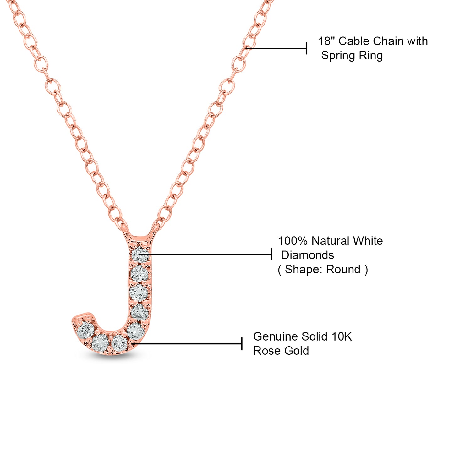 10K Gold Classic Initial Pendants