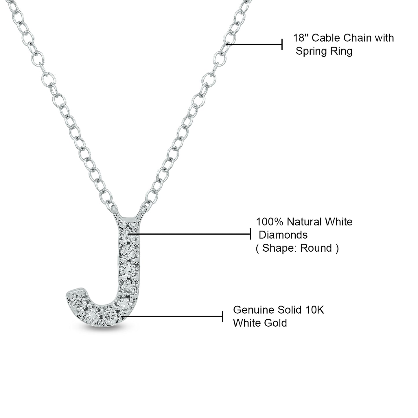 10K Gold Classic Initial Pendants