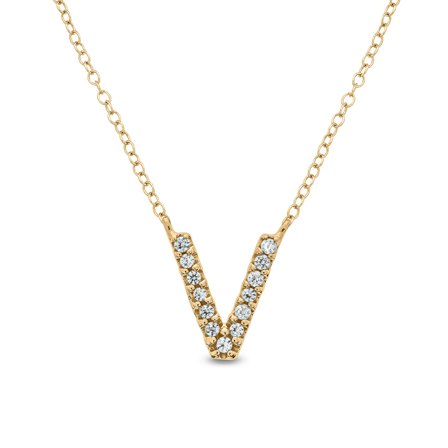 10K Gold Classic Initial Pendants
