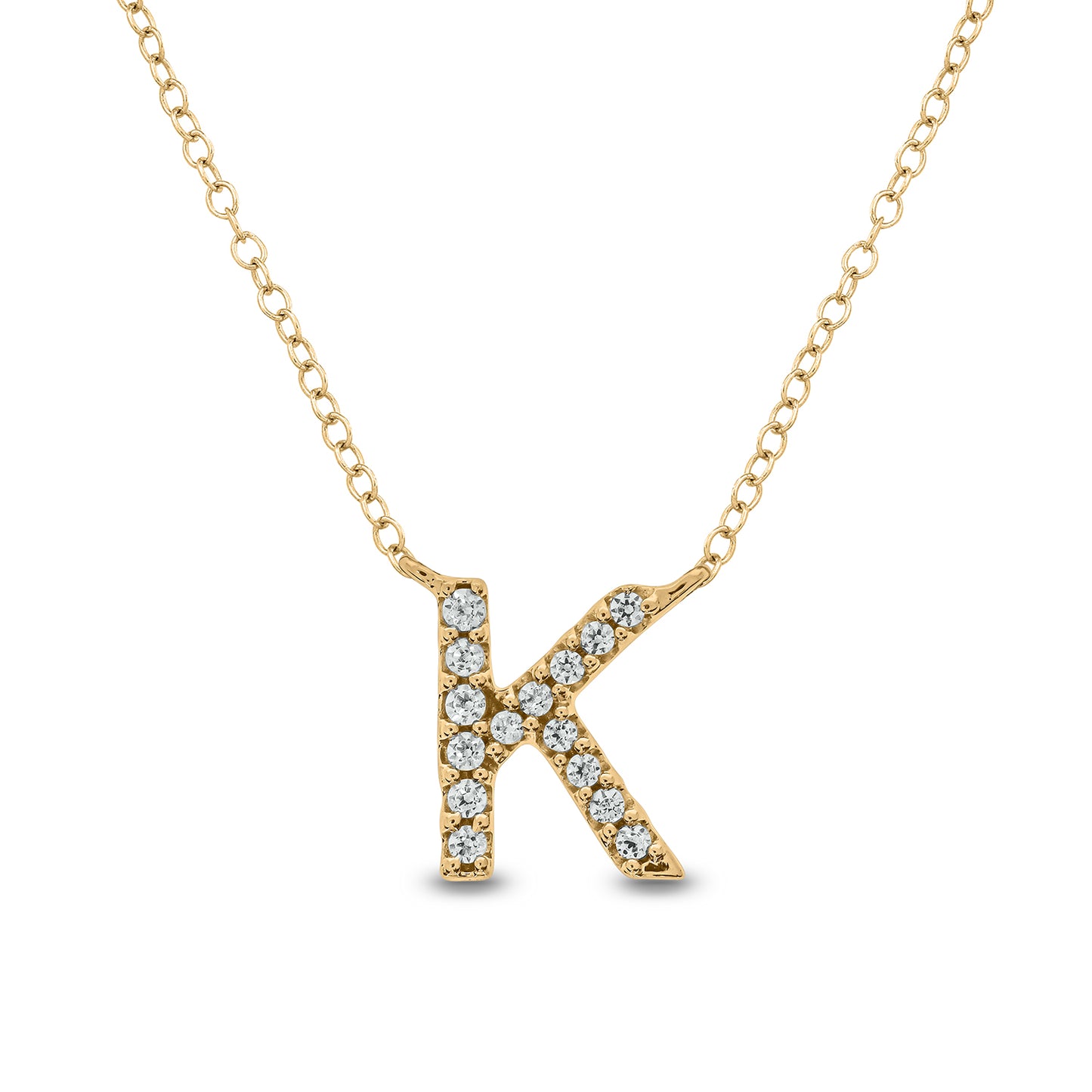 10K Gold Classic Initial Pendants