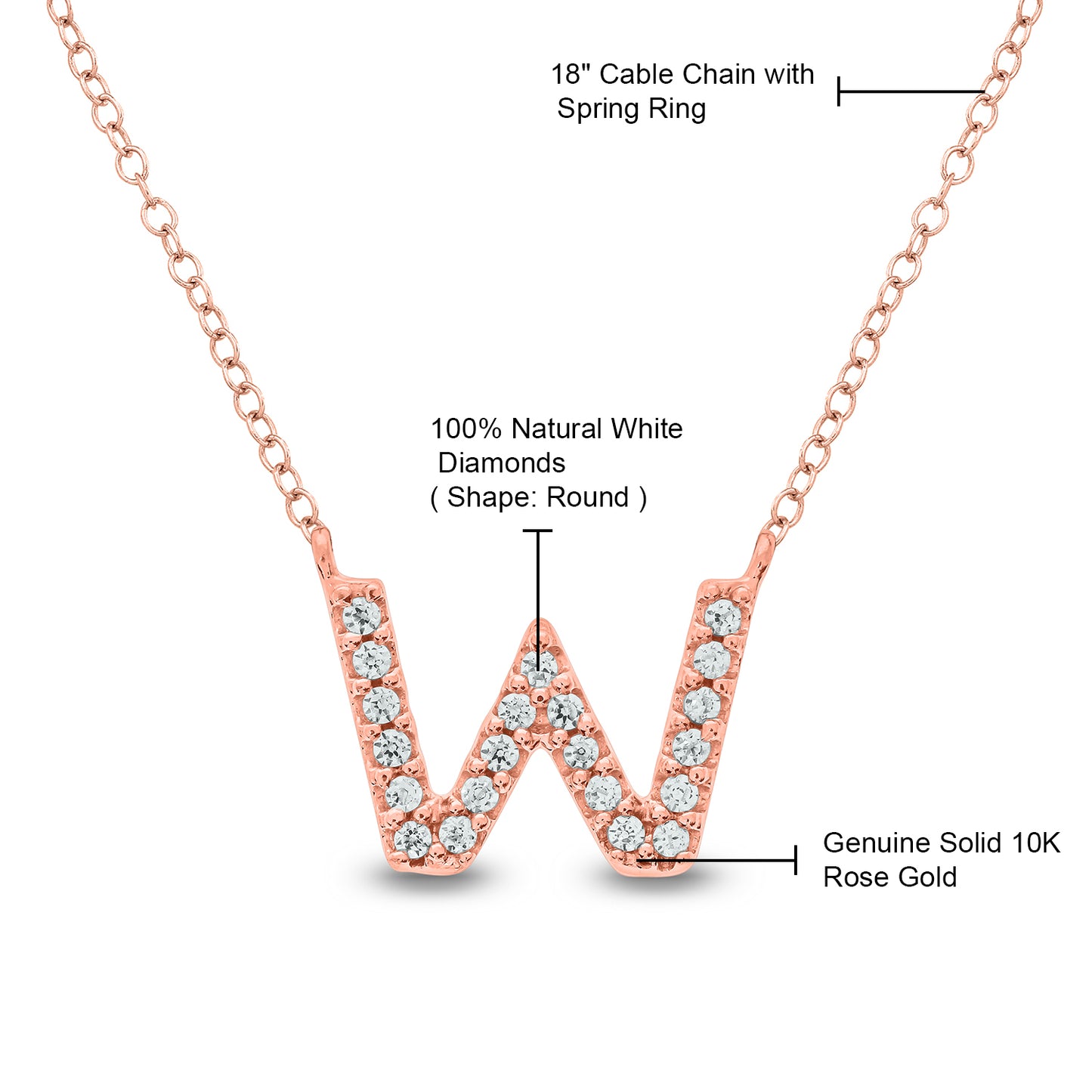 10K Gold Classic Initial Pendants