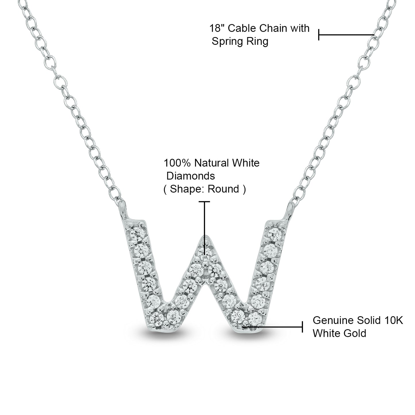 10K Gold Classic Initial Pendants