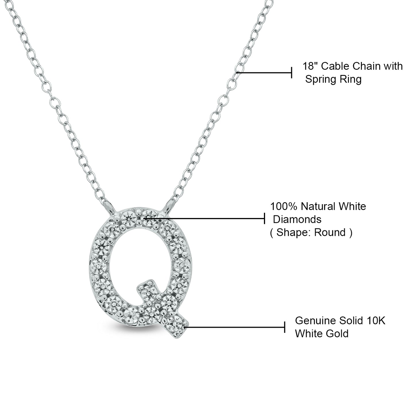10K Gold Classic Initial Pendants