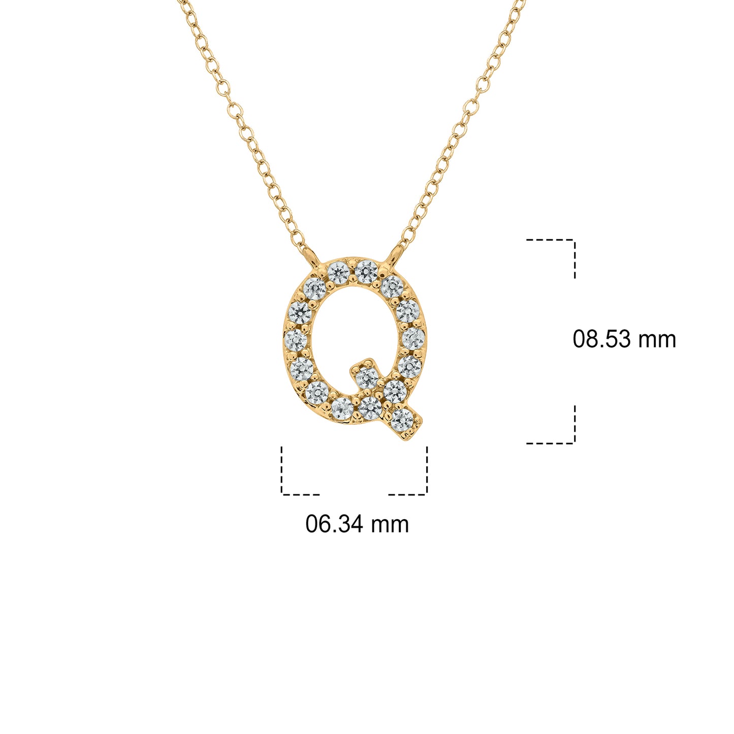 10K Gold Classic Initial Pendants