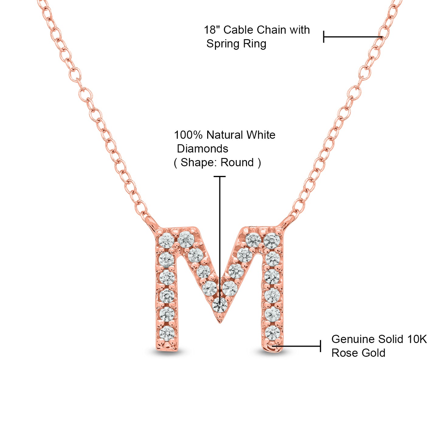 10K Gold Classic Initial Pendants