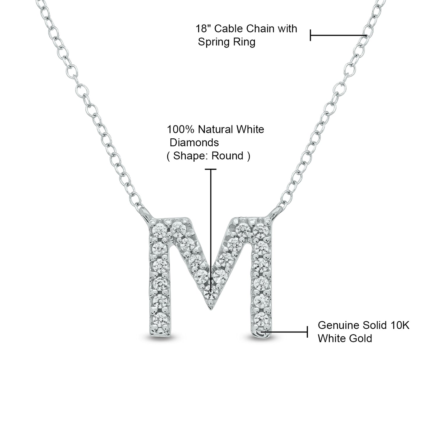 10K Gold Classic Initial Pendants
