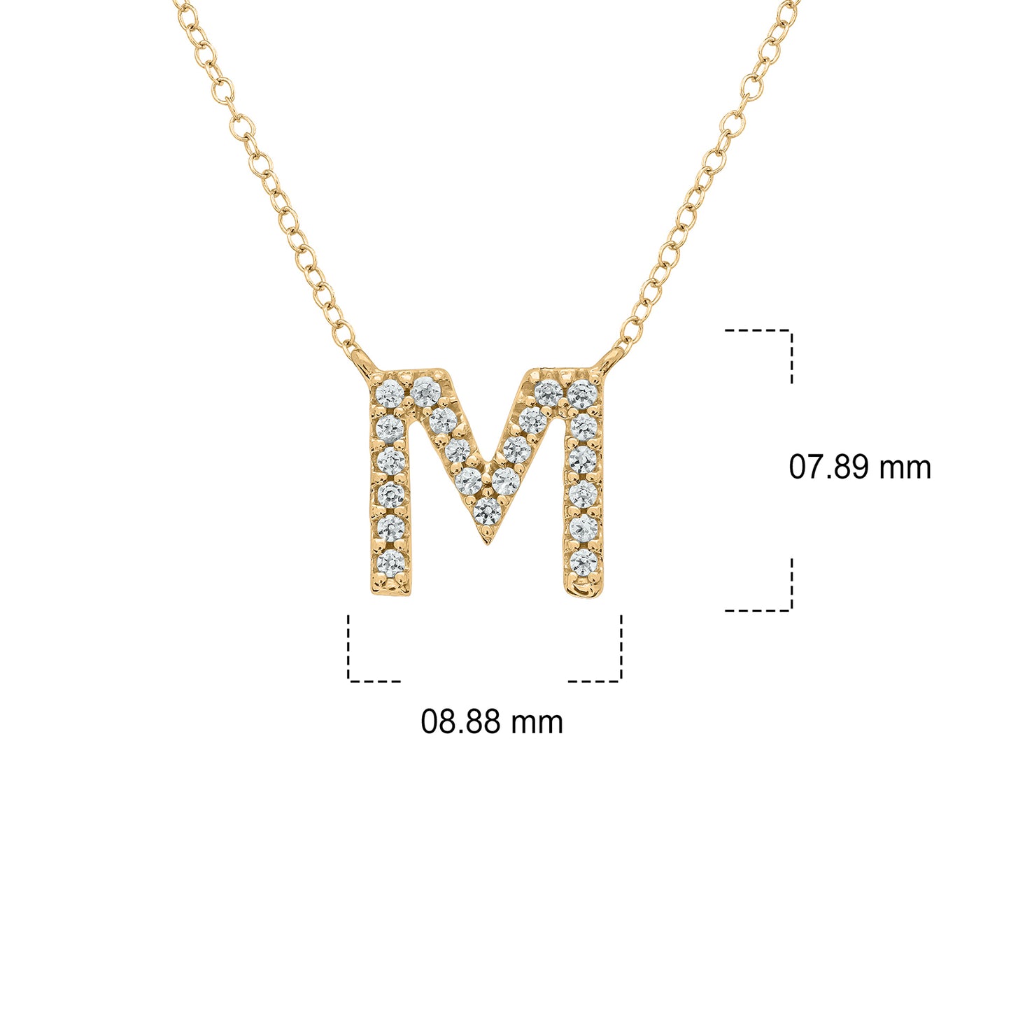 10K Gold Classic Initial Pendants