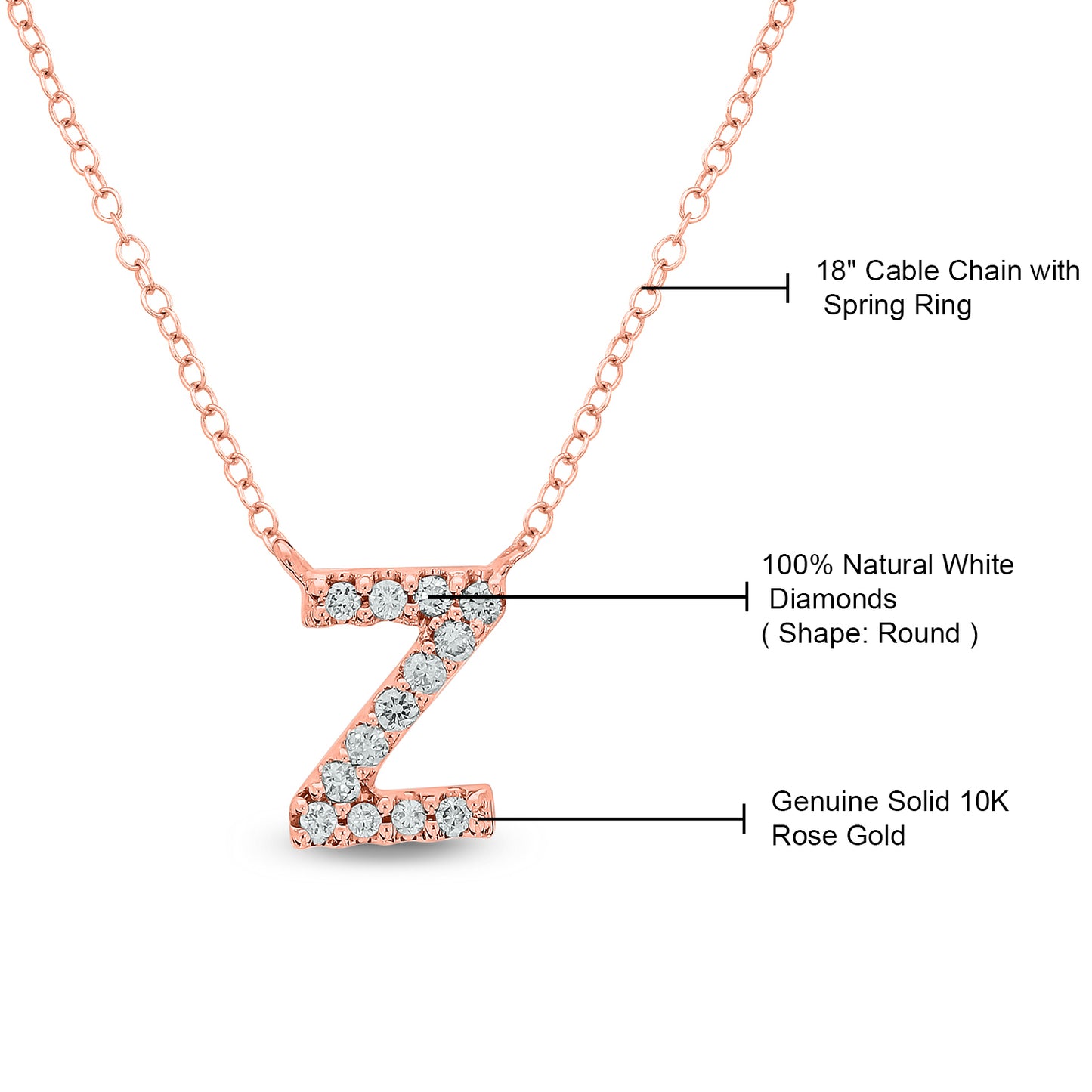 10K Gold Classic Initial Pendants