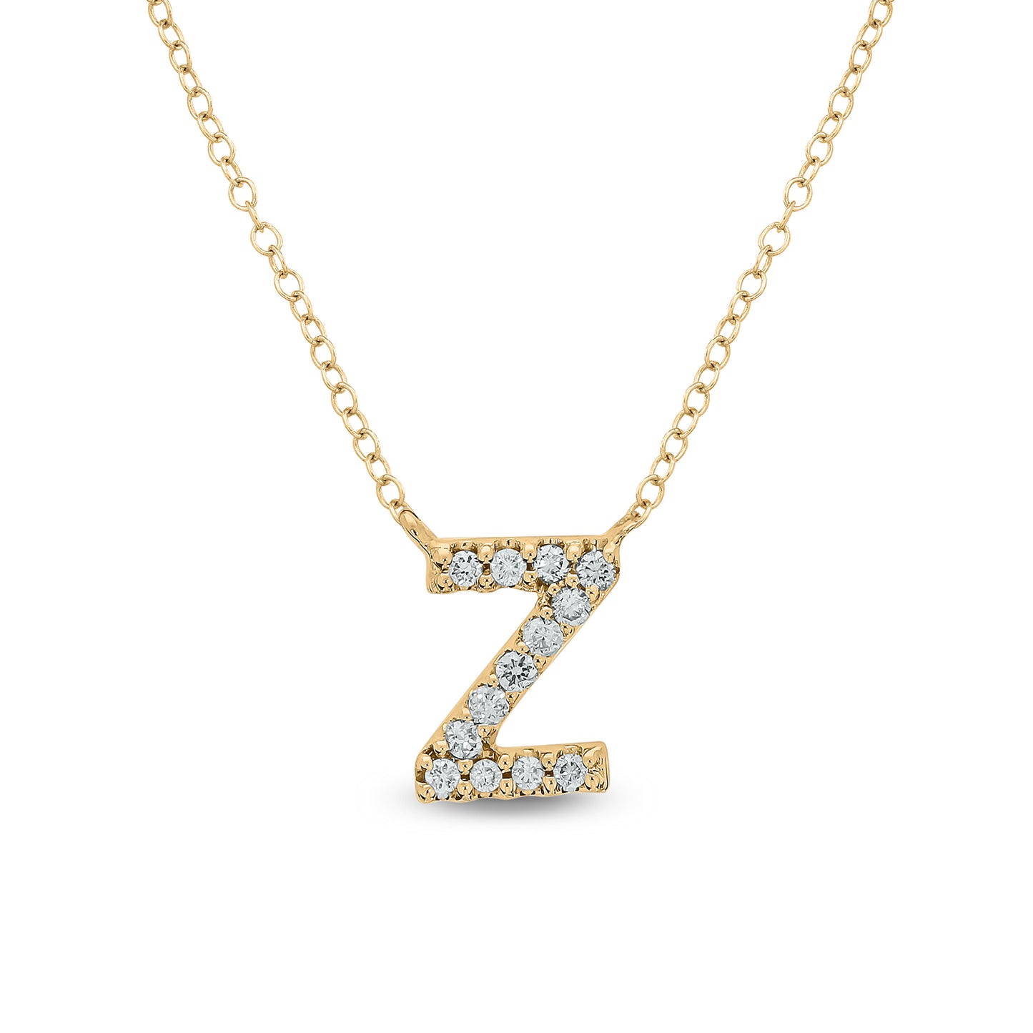 10K Gold Classic Initial Pendants