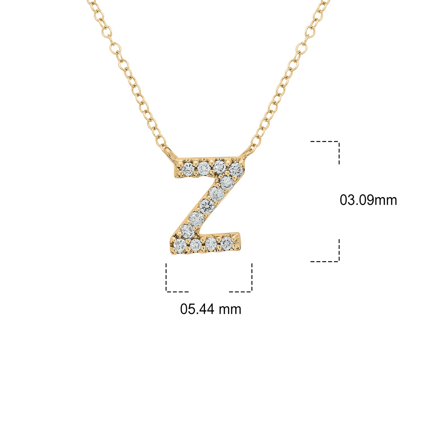 10K Gold Classic Initial Pendants