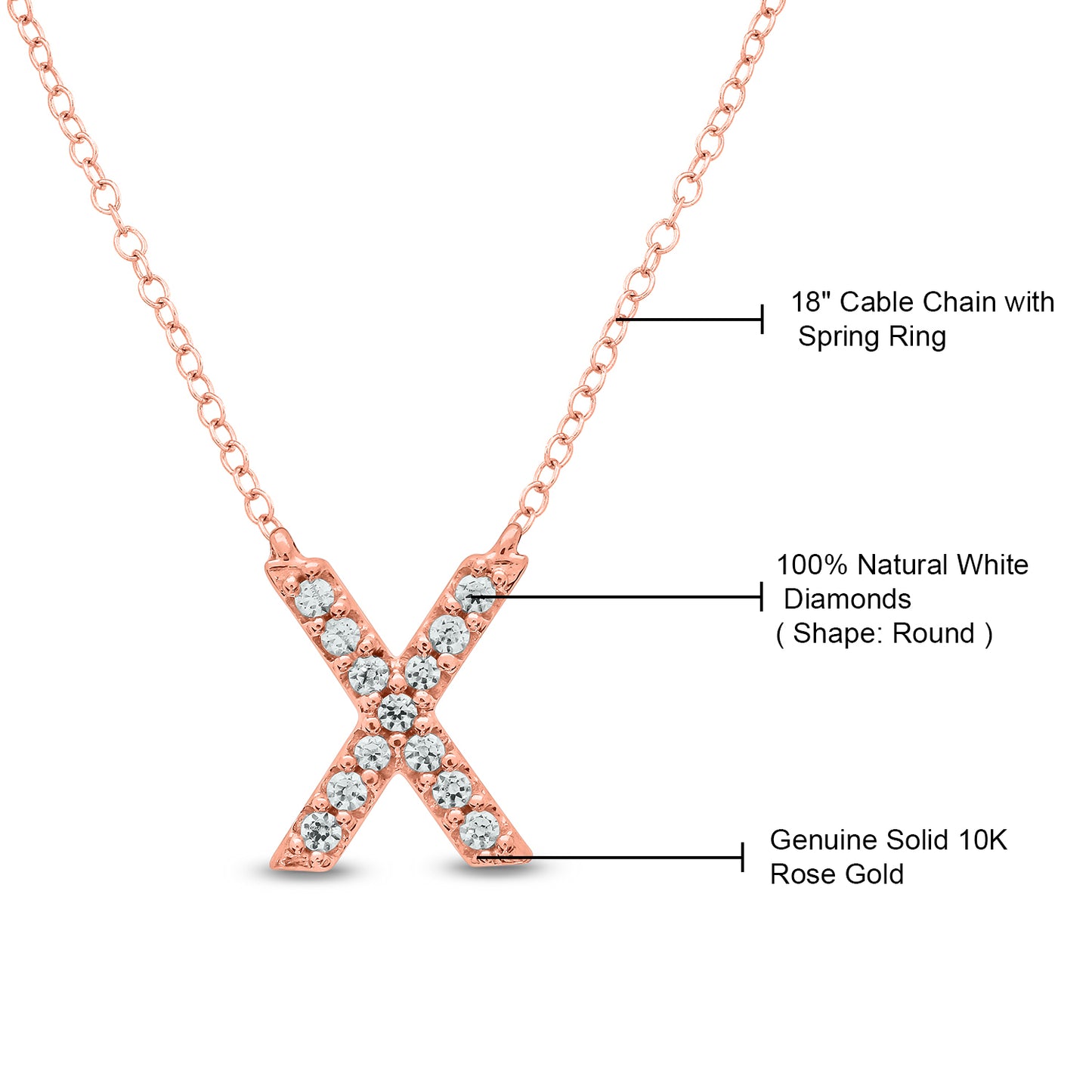 10K Gold Classic Initial Pendants