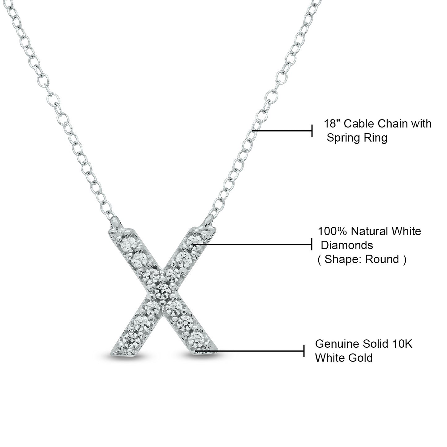 10K Gold Classic Initial Pendants