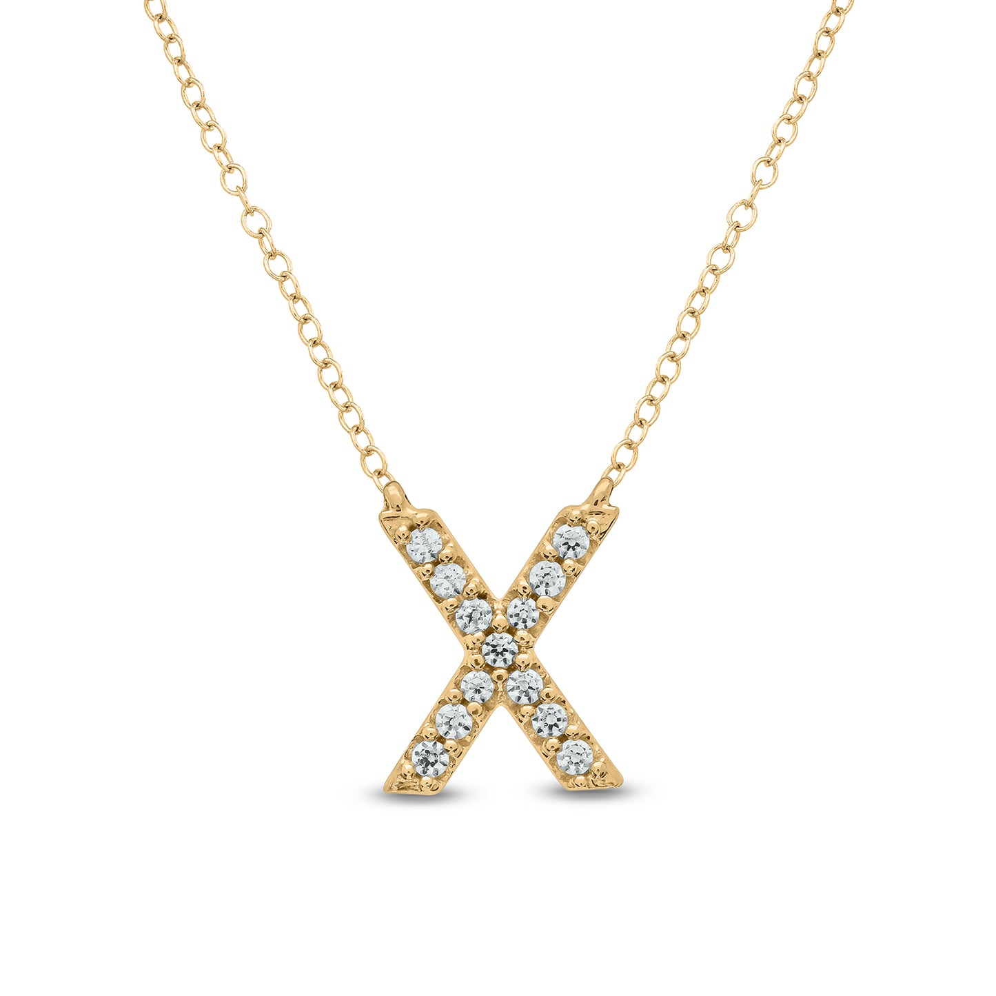 10K Gold Classic Initial Pendants