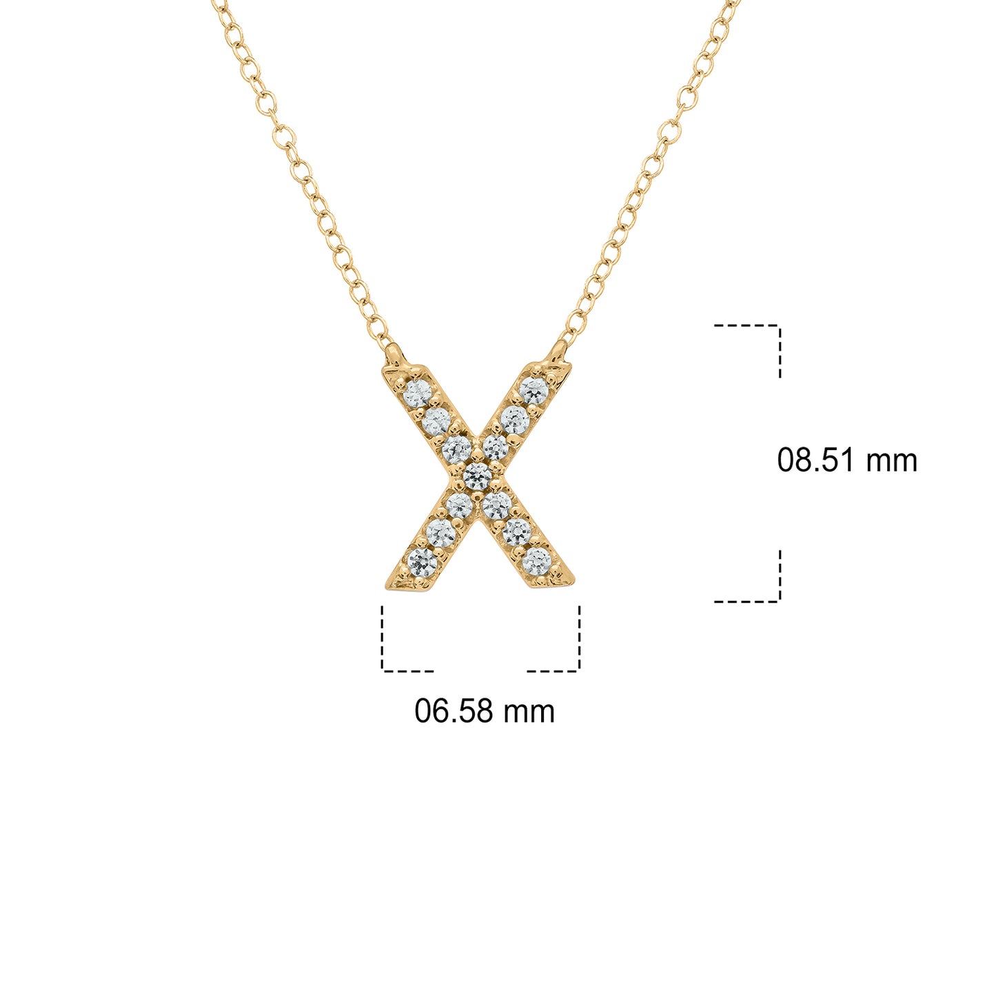 10K Gold Classic Initial Pendants