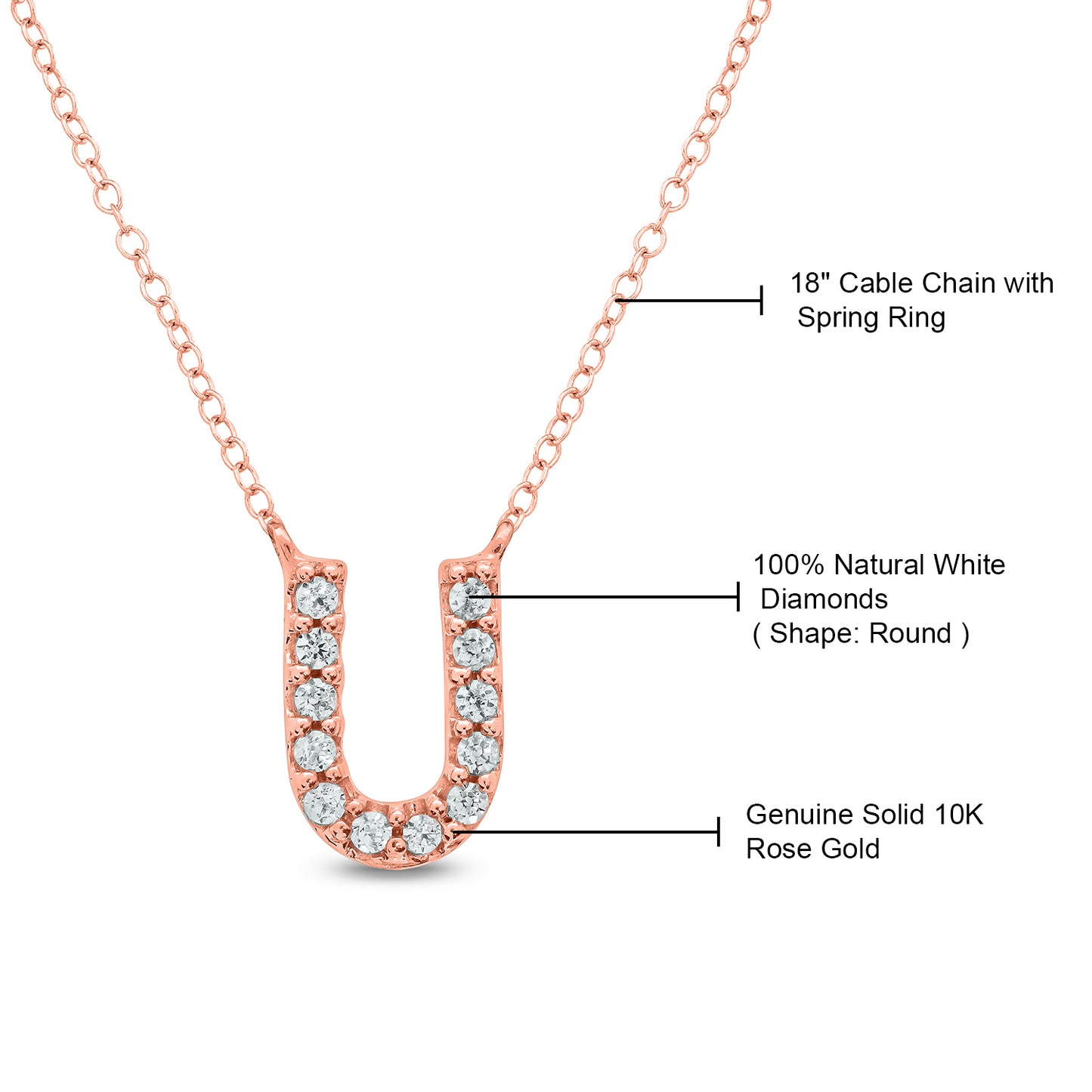 10K Gold Classic Initial Pendants