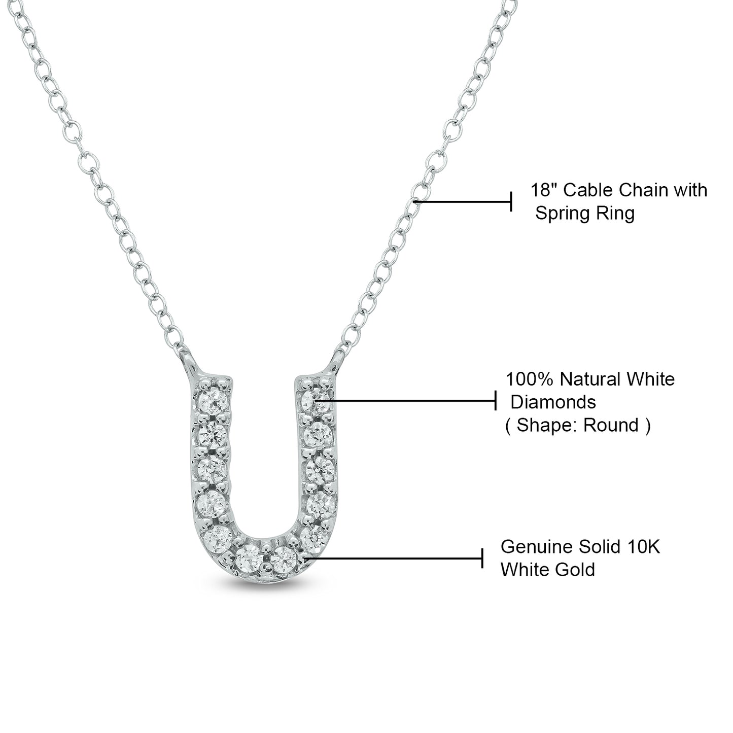 10K Gold Classic Initial Pendants