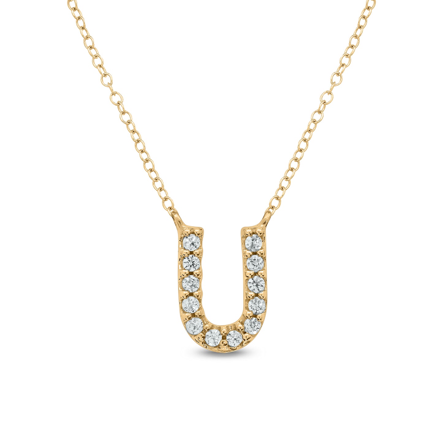 10K Gold Classic Initial Pendants
