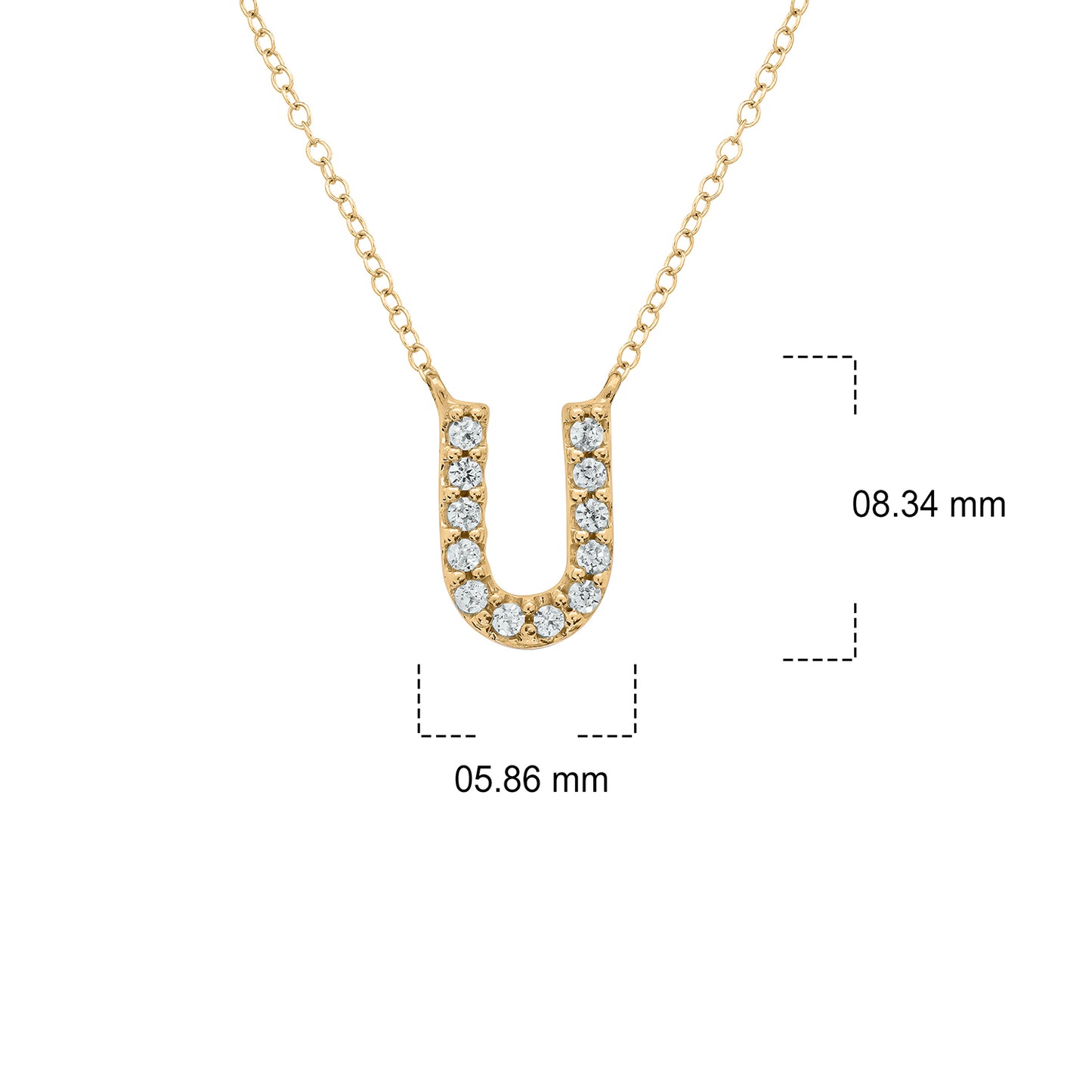 10K Gold Classic Initial Pendants
