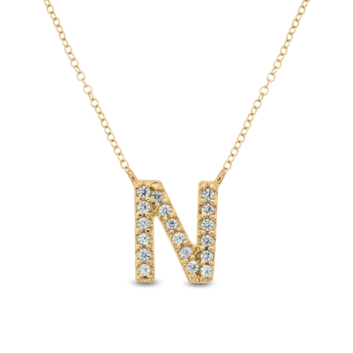 10K Gold Classic Initial Pendants