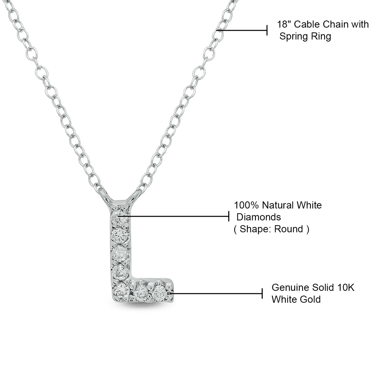 10K Gold Classic Initial Pendants