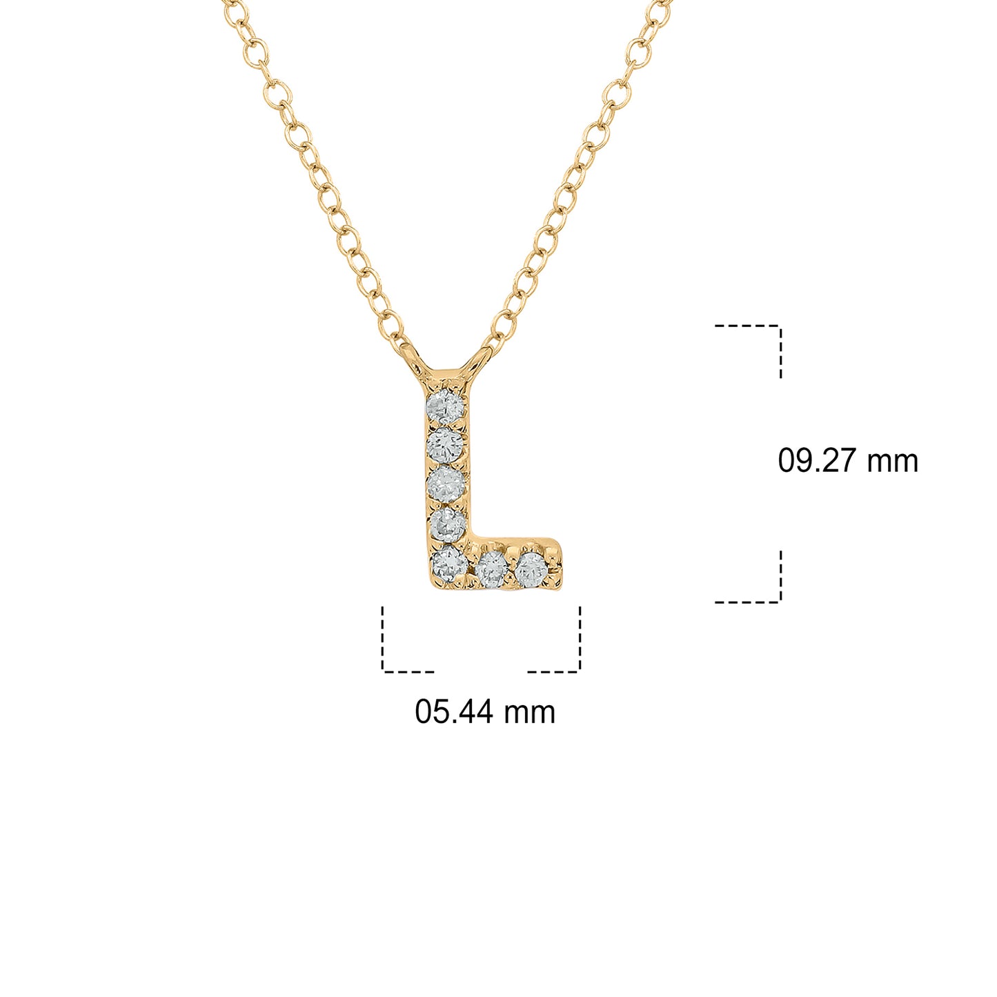 10K Gold Classic Initial Pendants