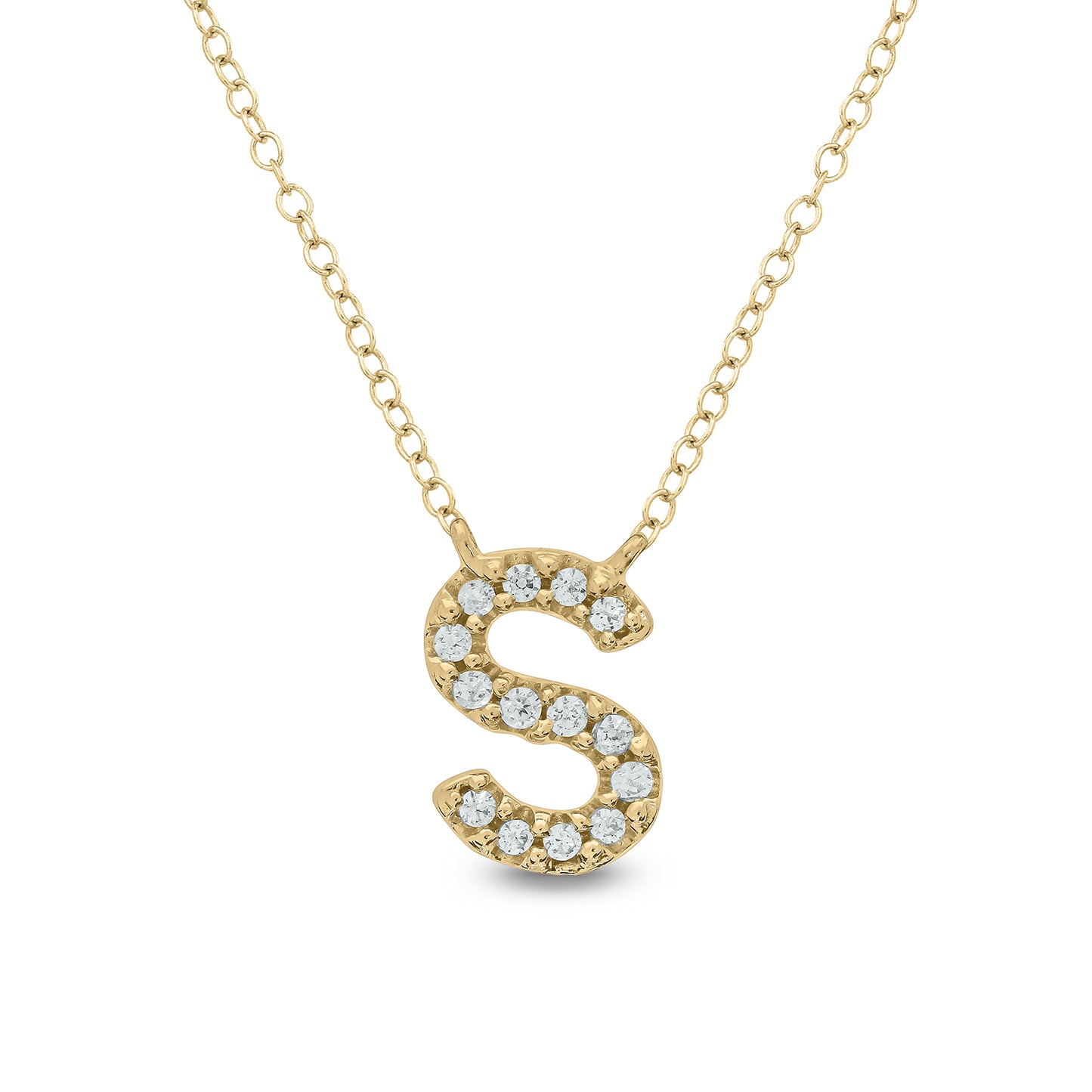 10K Gold Classic Initial Pendants