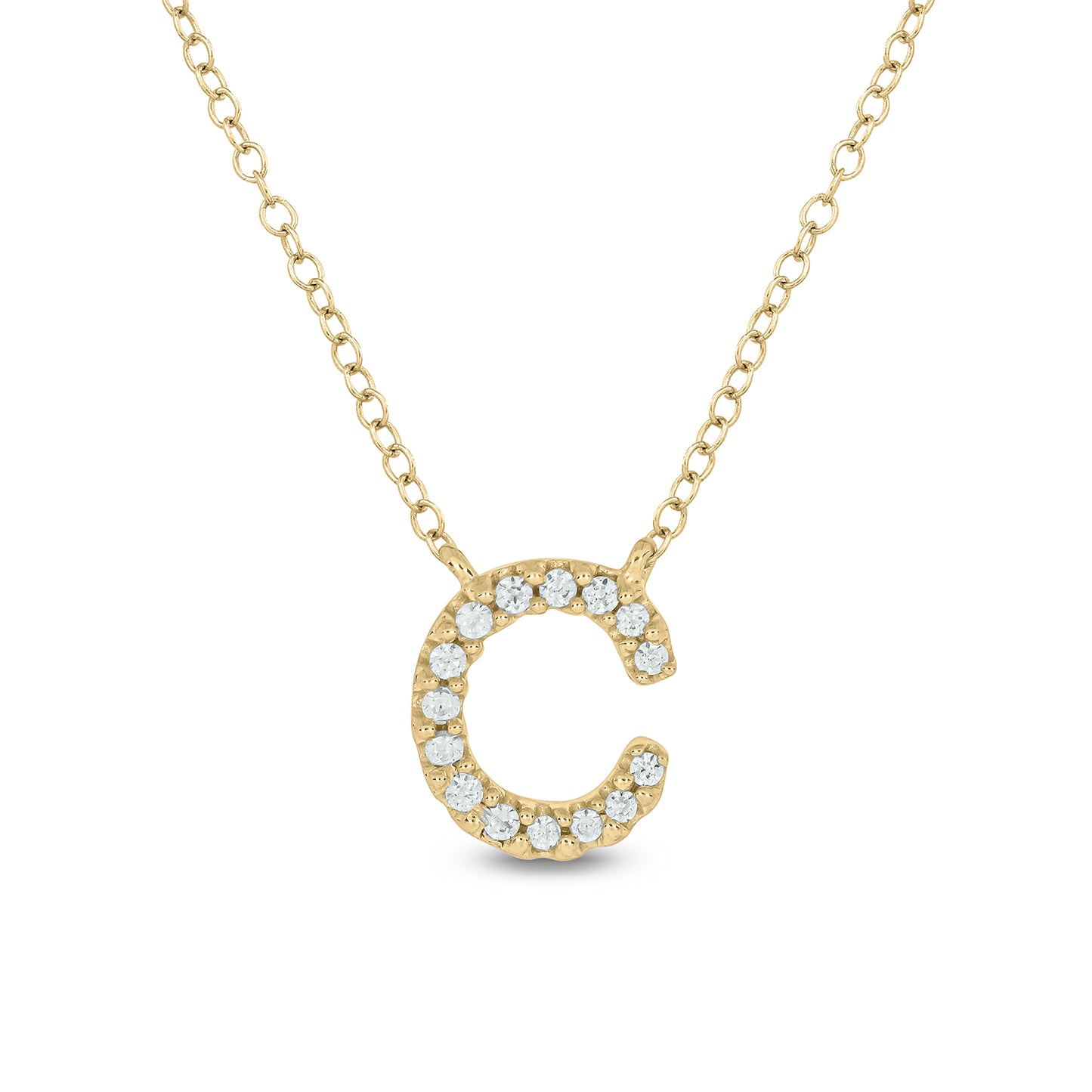 10K Gold Classic Initial Pendants