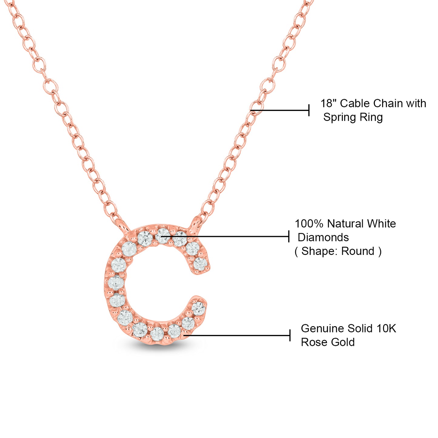 10K Gold Classic Initial Pendants