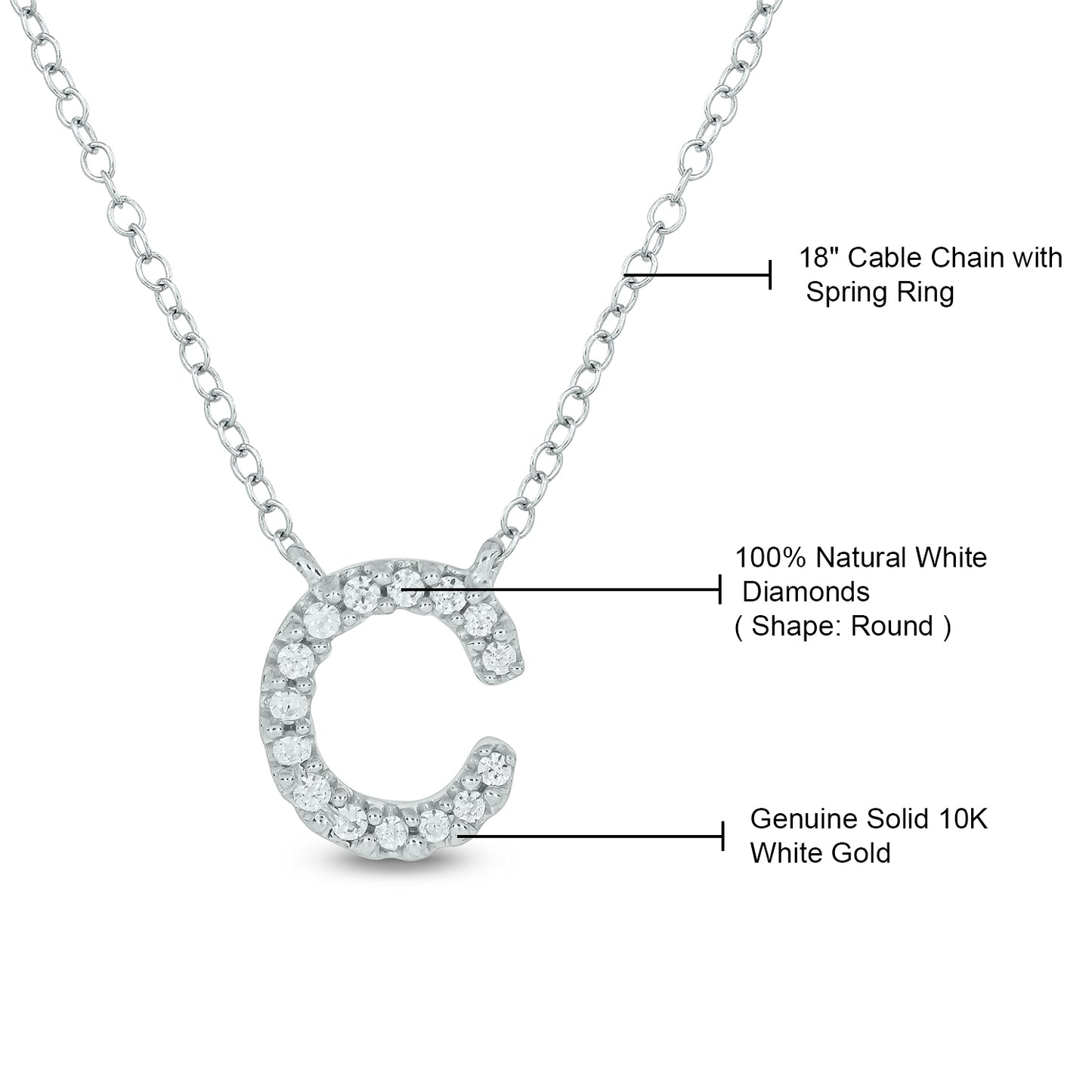 10K Gold Classic Initial Pendants