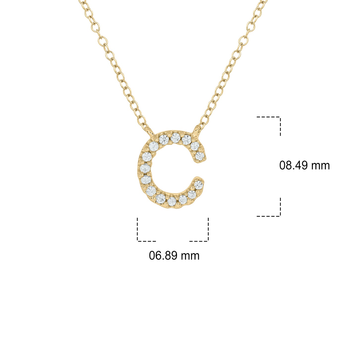 10K Gold Classic Initial Pendants
