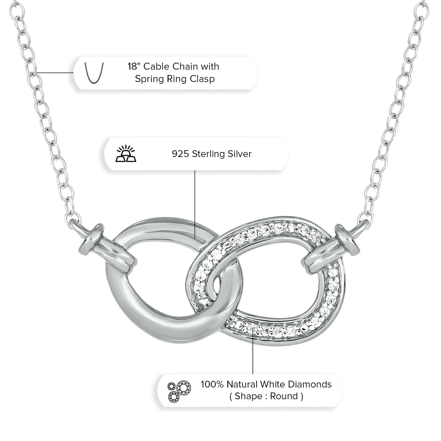 Circle Of Life Karma Pendant in 925 Sterling Silver