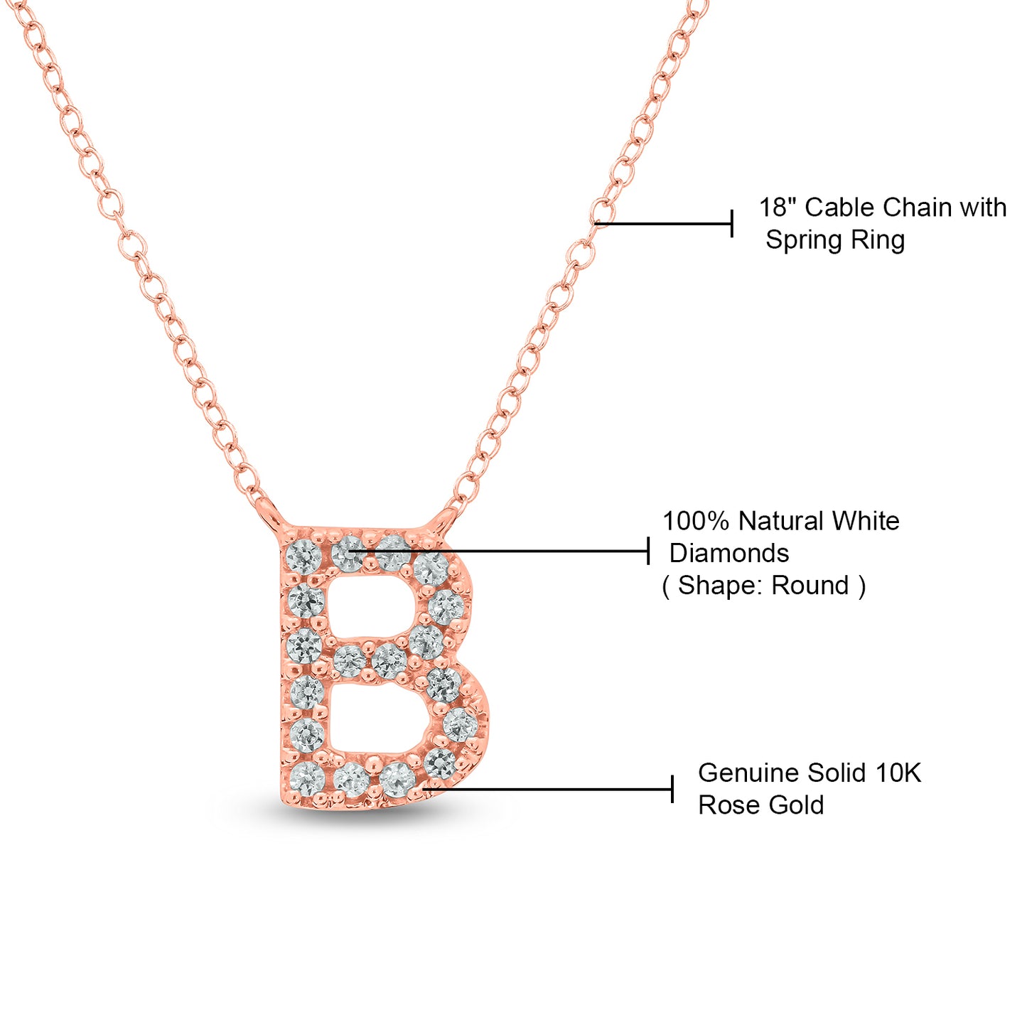 10K Gold Classic Initial Pendants