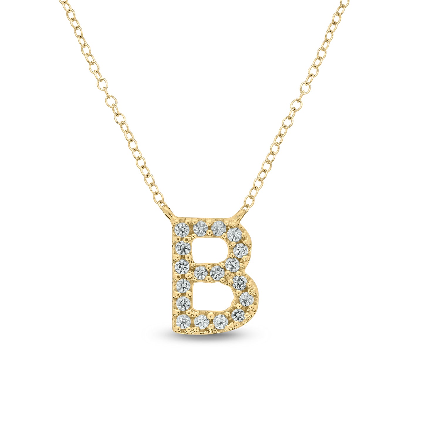 10K Gold Classic Initial Pendants