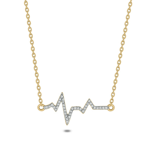 14KT Gold & Diamond Stunning Heart Beat Necklace