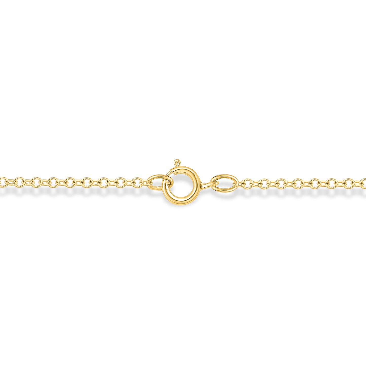 10KT Gold Round & Baguette Diamonds Dainty Necklace
