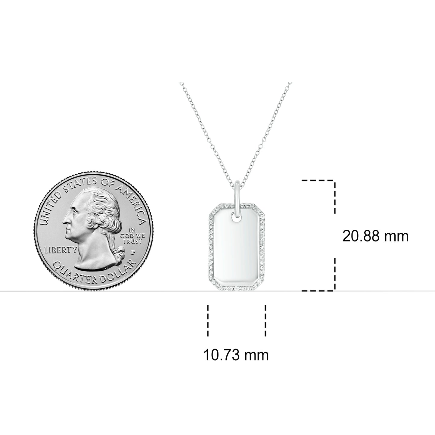 One-of-a-Kind' Customized Initial Dog Tag Necklace in 925 Sterling Silver