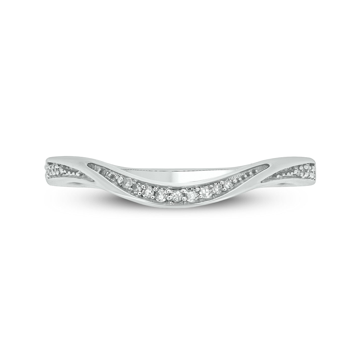 Contour Anniversary Stackable Band in 925 Sterling Silver