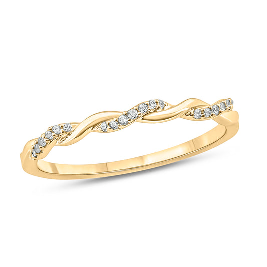 10K Gold Stackable Twist Anniversary Stack Band