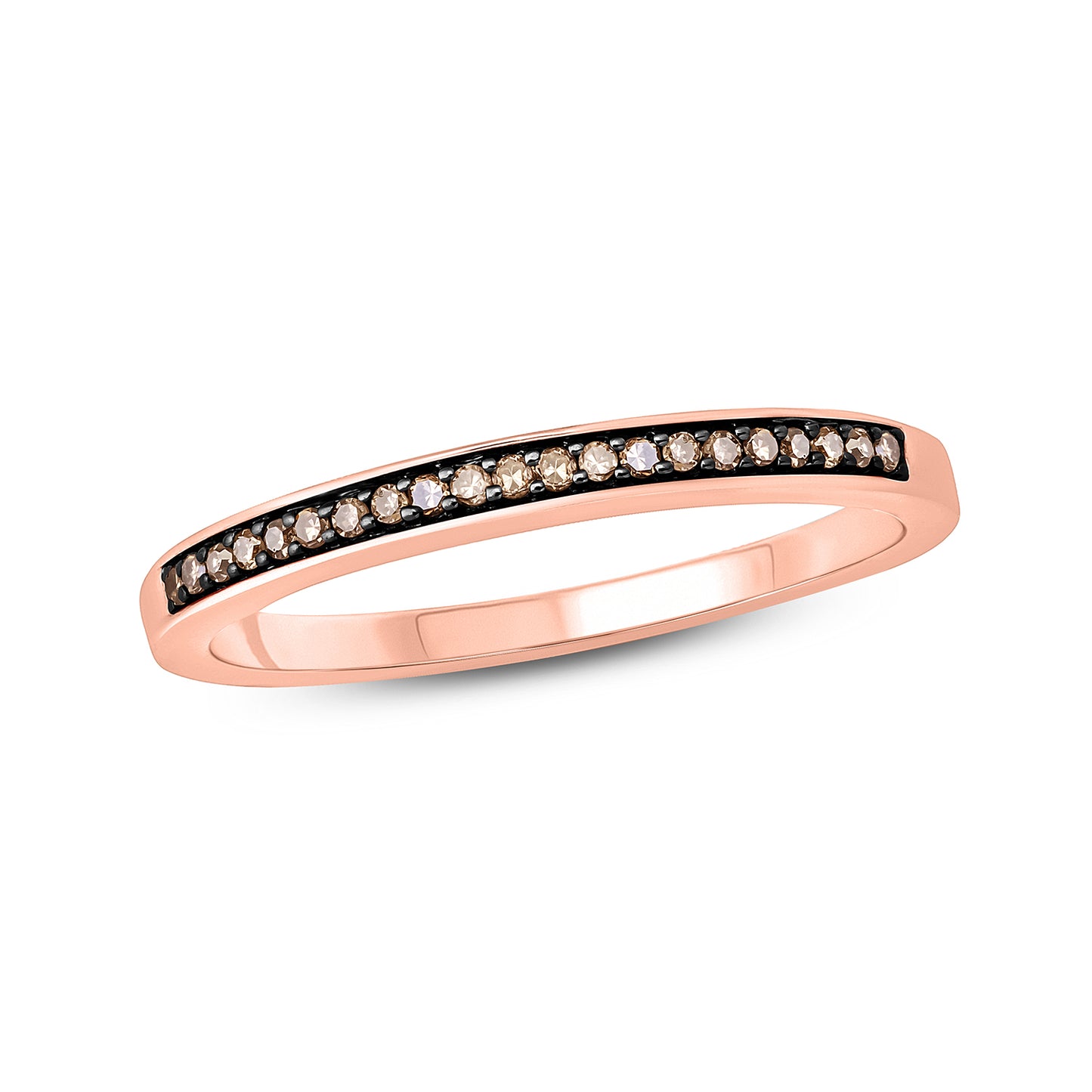 10K Gold Champagne Anniversary Diamond Band