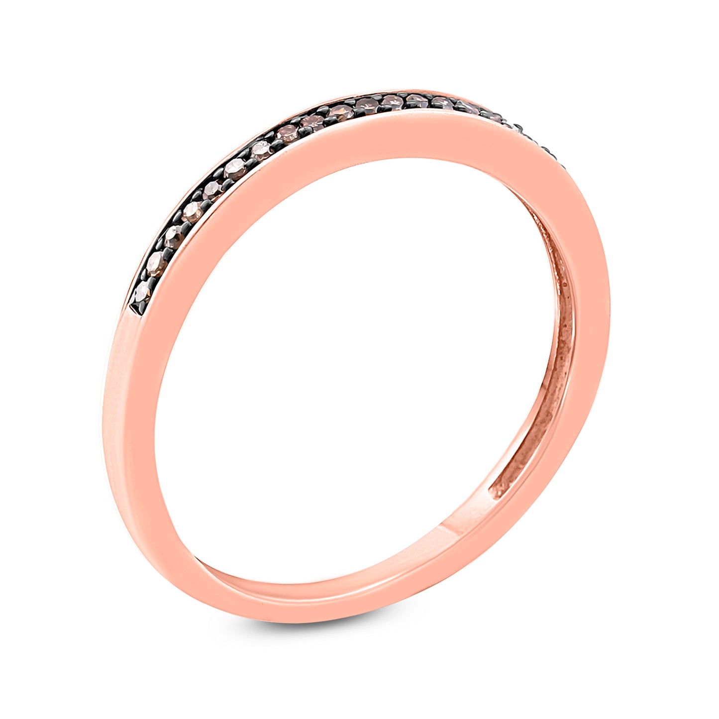 10K Gold Champagne Anniversary Diamond Band