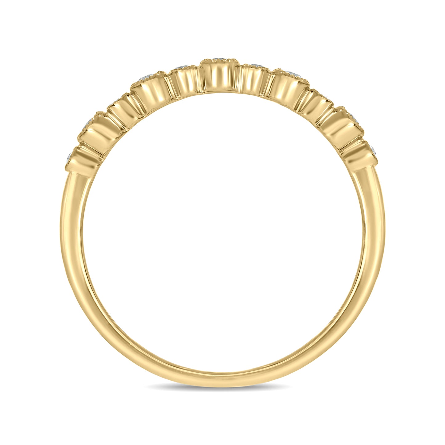 14KT Gold Classic Diamond Anniversary & Stack Band