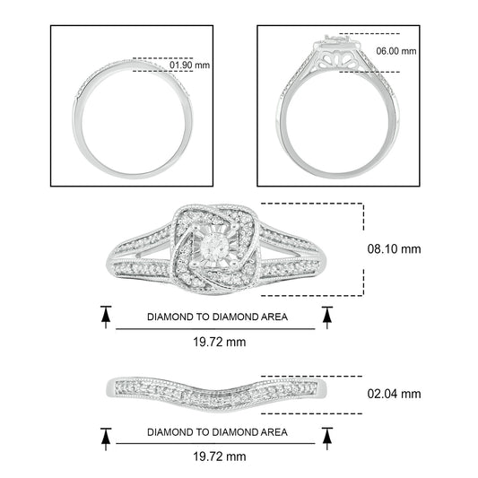 Split Halo Wedding Ring Set Demo
