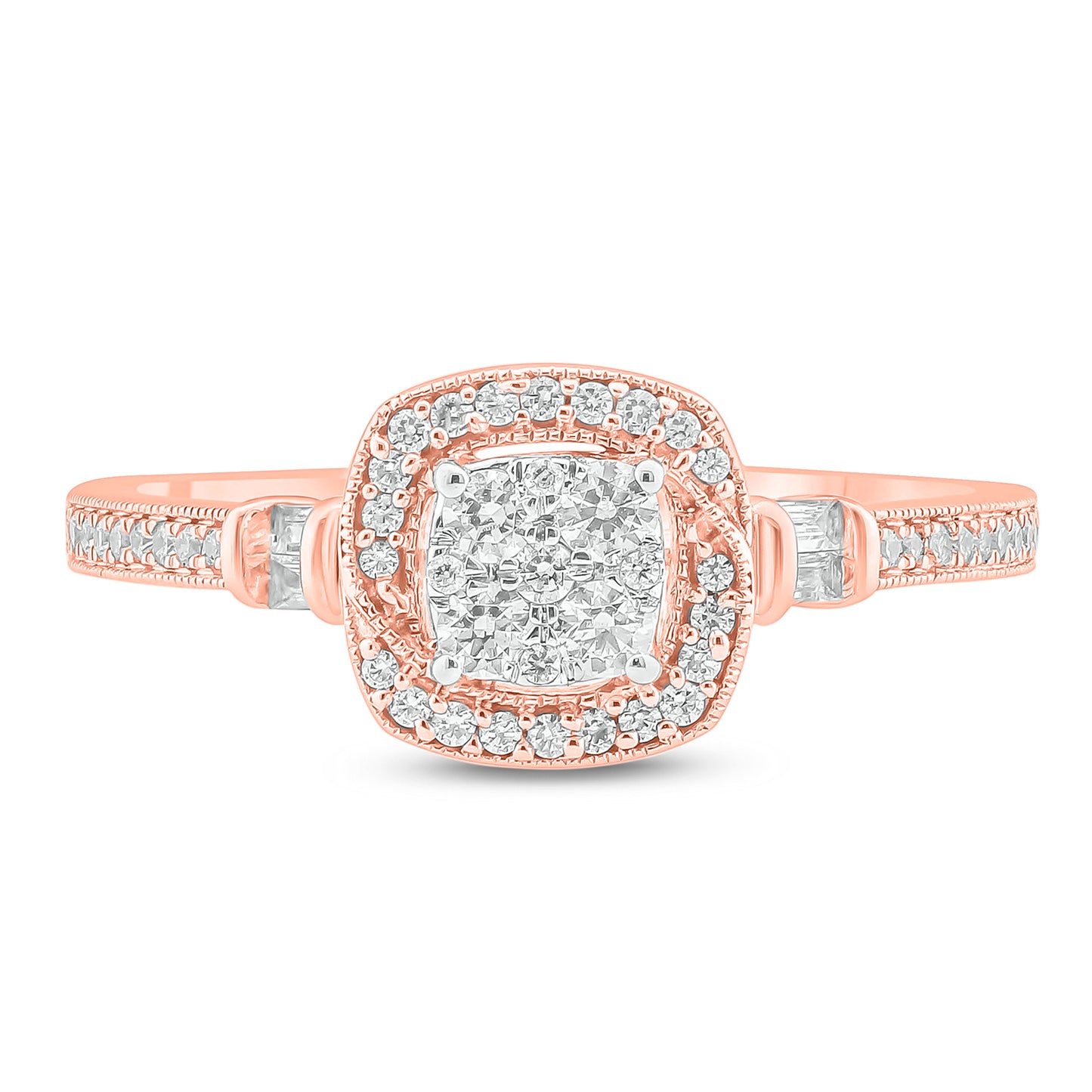 Rose Gold Engagement Ring in 10K Gold