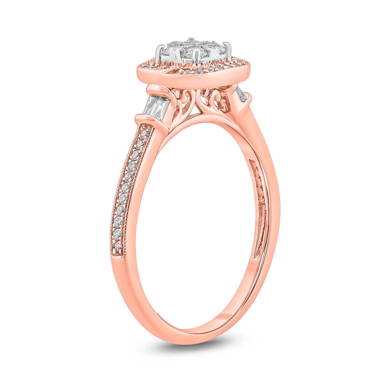 Rose Gold Engagement Ring in 10K Gold