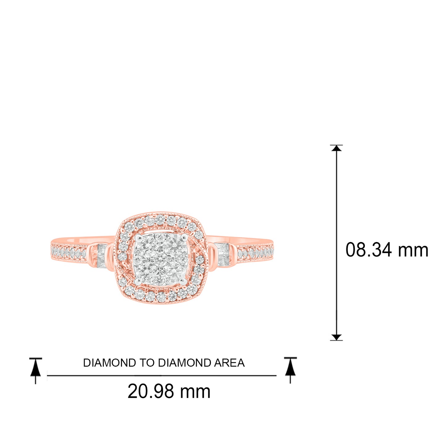 Rose Gold Engagement Ring in 10K Gold