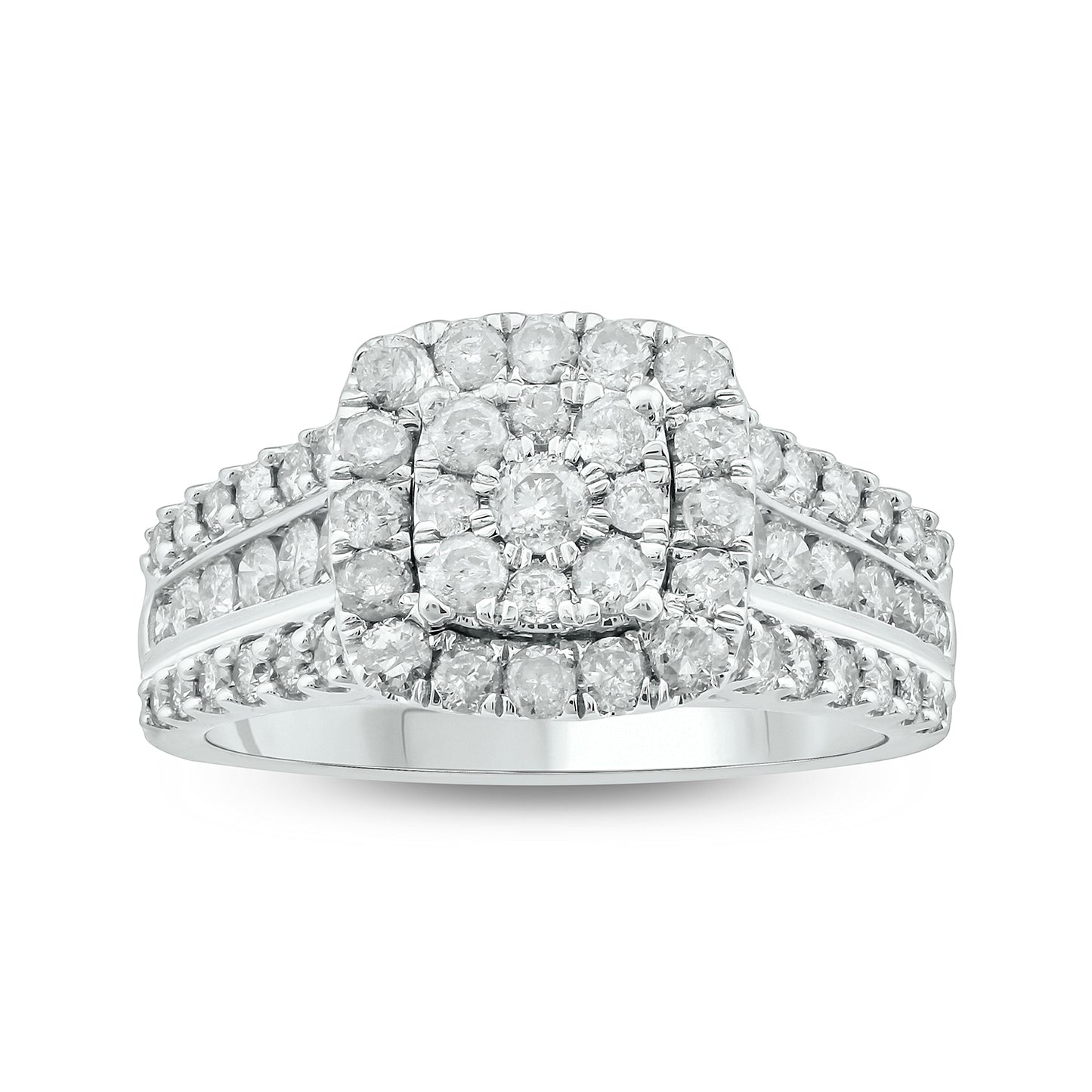 10K Gold Halo Luxurious Engagement Ring